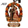 Vnitřní bytové doplňky Ozdoba na Den mrtvých, Mexická květinová kostra Závěsná dekorace, Akrylové Potřeby pro oslavu Festivalu Dia De Los Muertos