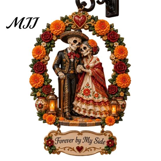 Vnitřní bytové doplňky Ozdoba na Den mrtvých, Mexická květinová kostra Závěsná dekorace, Akrylové Potřeby pro oslavu Festivalu Dia De Los Muertos
