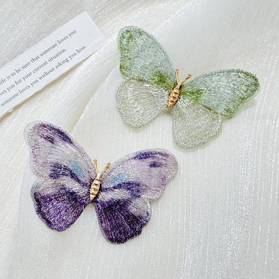 Super Fee Licht Luxus Retro Stickerei Schmetterling Brosche Traum Farbe Temperament Corsage Kleidung Zubehör Frauen