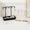 Fashion Portable Jewelry Display Rack with Drawer Box with Wooden Base Storage Rack Key Photography Props Desktop Storage Box