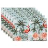 Strawberry Thief William Morris Placemats Set of 6, Floral Bird Washable Linen Place Mat Heat Resistant Non Slip Kitchen Dining Table Mats 12x18 Inch