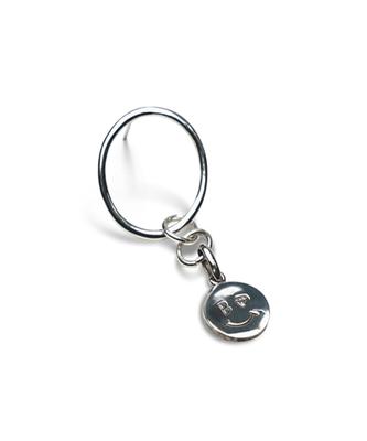 Bonbeau Smile Circle Silver Earrings 925 Silver Drop Smile Circle Silver Earrings