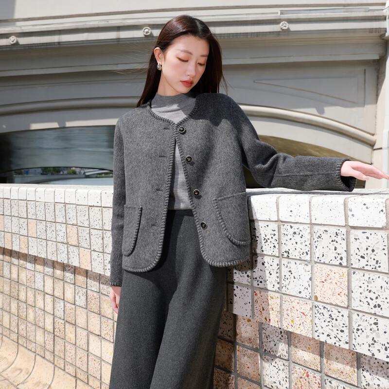 

Sancai Plus Size Camel Fleece Double-Sided Wool Coat XL