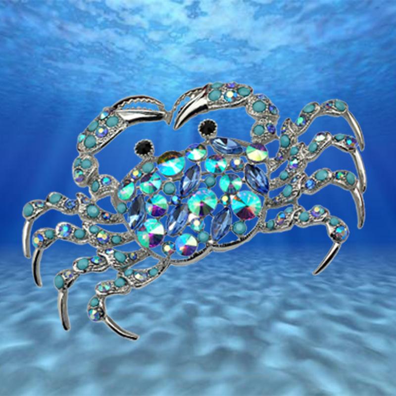 Fashionable Crab Animal Brooch Trendy Corsage