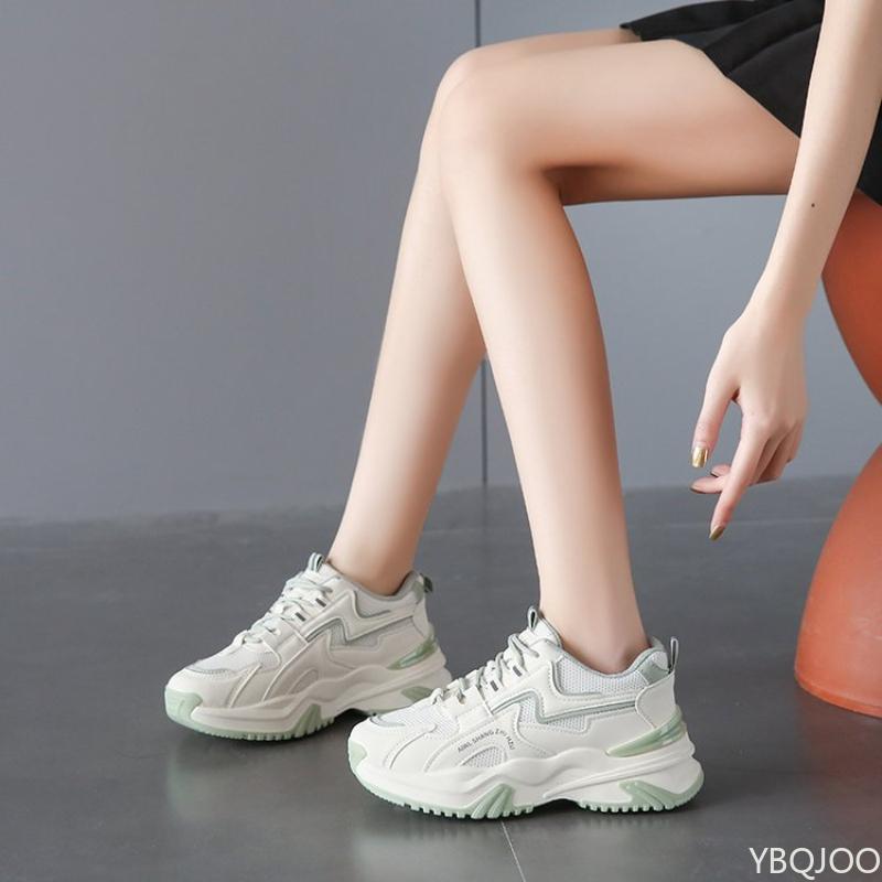 Women's Mesh Sneakers Fashion Thick Soled Non Slip Shoe Casual Versatile Ladies Shoes Color Blocked Comfort Sports Shoes Zapatos