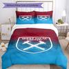 West Ham United Pattern Printed Pattern Duvet Cover Set – includes 1 duvet cover and 2 matching pillowcases Bedroom decor Christmas gifts