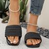 Women's Flat Casual Slippers 2025 New Solid Color Outside Wear