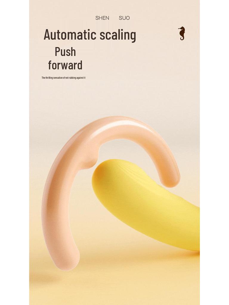 Seahorse Telescopic Vibrating Wearable Female Adult Toy with Strong Suction and Vibration