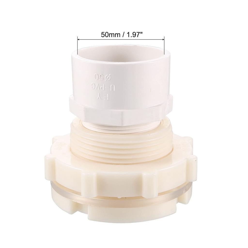 uxcell Bulkhead Fittings, Bulkhead Fittings, Quick Connect Fittings, G1-1/2 Female To 62mm Male with