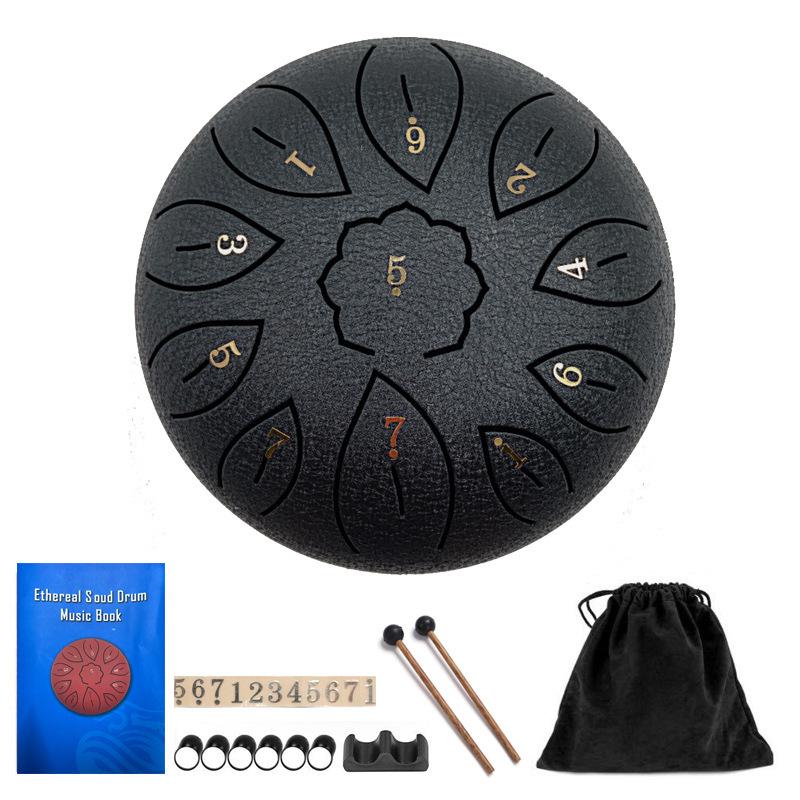 6-inch 11-tone Ethereal Steel Tongue Drum - Beginner to Professional Instrument for Kids & Adults
