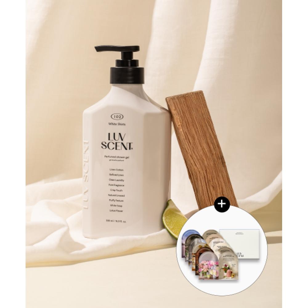 Luvscent Body Wash White Shirt Linen Cotton 500ml + Free Body Wash Trial Kit NONE