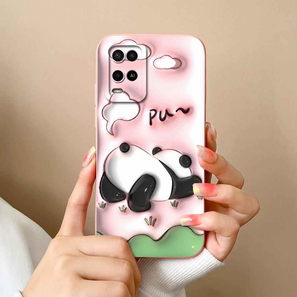 For Oppo A54 A54S Case Simple Cute Design Full Protection Phone Housing For Oppo A 54 4G Back Cover Soft Liquid Silicone Fundas