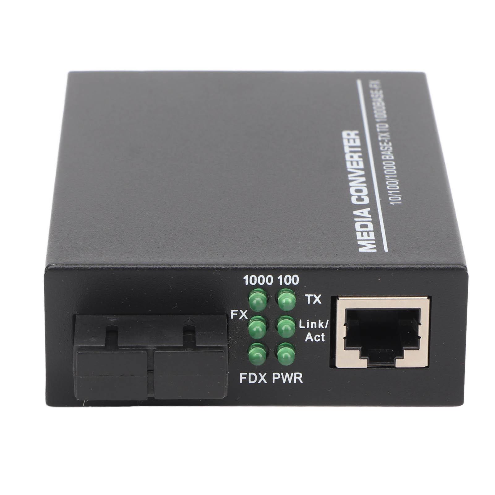 

Ethernet Switch Converter 850nm 1000Mbps SC 2 Fiber Multimode RJ45 Auto Negotiate Fiber Ethernet UK Plug