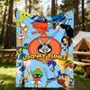 1pc Cartoon Character Looney Tunes Outdoor Blanket Lightweight Flannel, Soft & Warm, All-Season Use for Sofa, Outdoor, Camping, Living Room, Office024