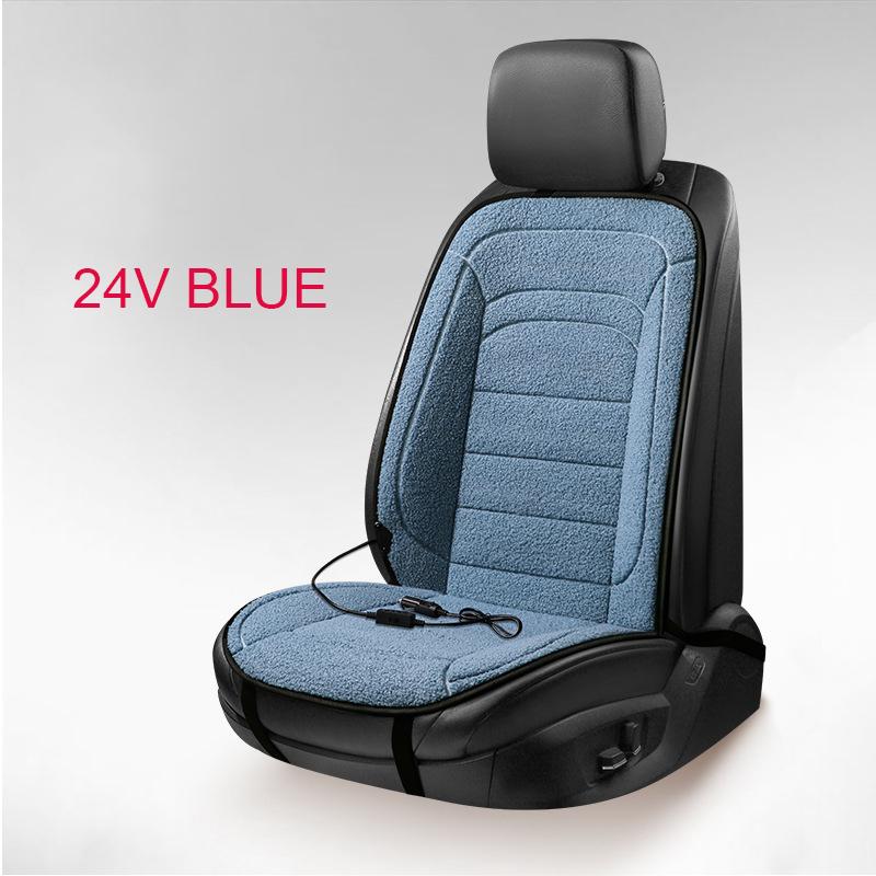 Artificial Wool Car Heating Seat Cushion 45°C-65°C Adjustable Temperature Universal Winter Car Seat Cushion 12V 24V Optional