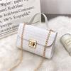 Dámská móda Reliéfní PU kůže Taška přes rameno Řetězová Ležérní crossbody kabelka