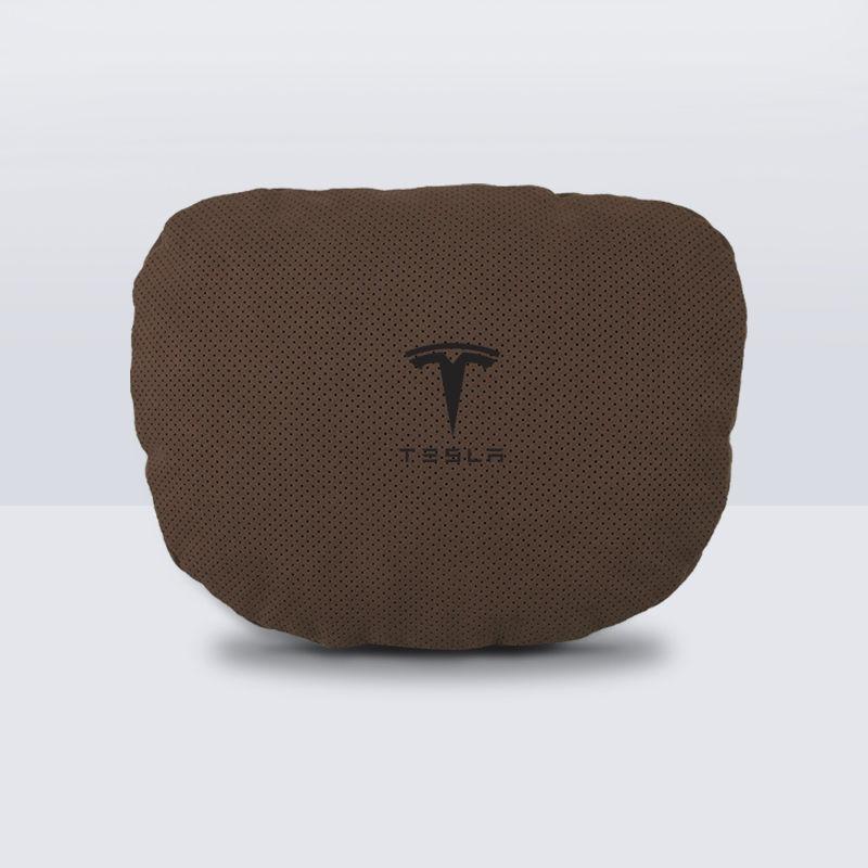 Tesla Model 3/Y Suede Headrest Neck Pillow & Lumbar Support Standard