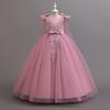 Girls' Dresses, Big Children's Flowers, Pearl Wedding Dresses, Flower Girls Show Princess Dresses, Floor-to-ceiling Long Models