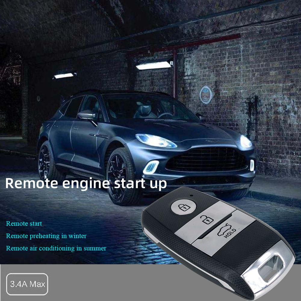 Universal Car Alarm Passive Keyless One Button Starter System Remote Control Set