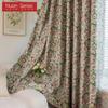 1PC Nuan Series European Pastoral Style Oil Painting Rose Print Curtain Full Blackout Curtains for Bedroom Living Room Balcony Window for Home Decor