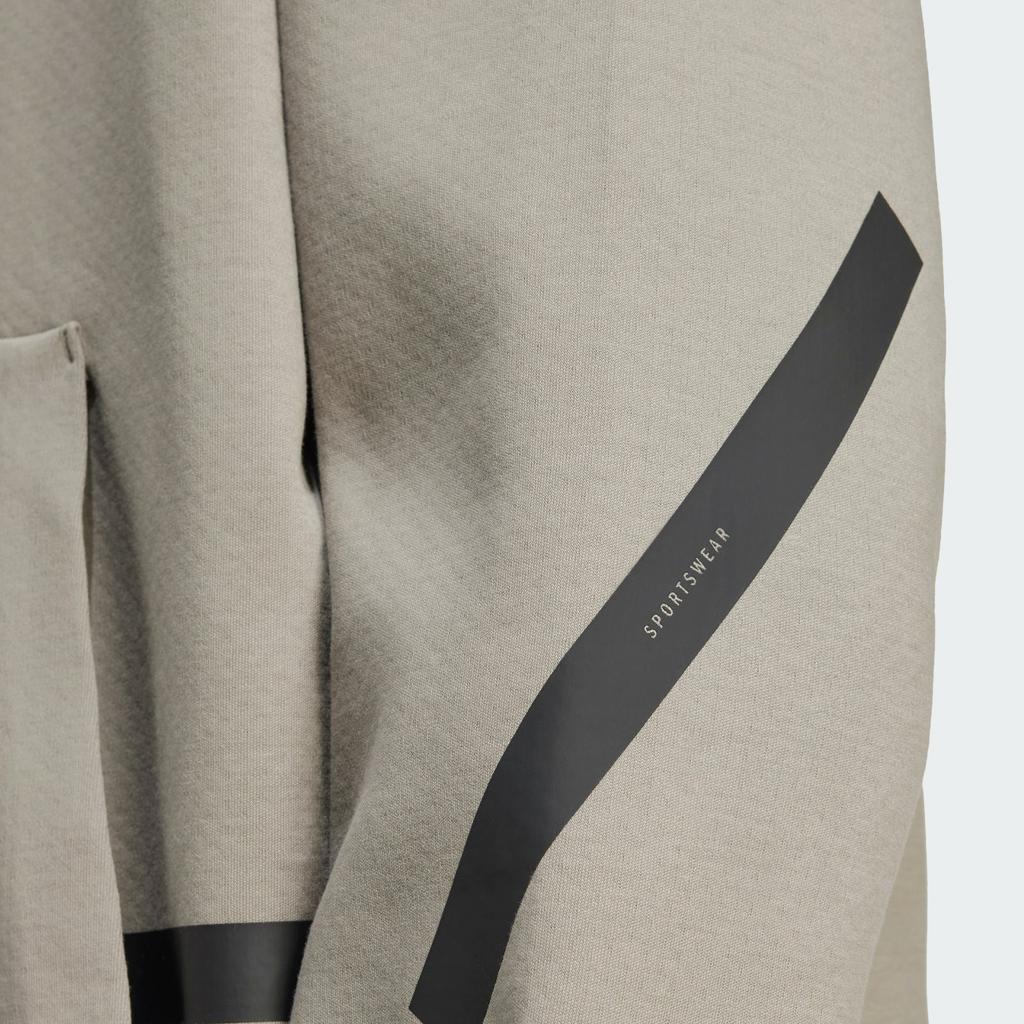 Adidas Zne Mikina Logo Značky Oboustranná Pletená Pohodlná Tréninková Mikina s Kapucí Pánské mikiny Hnědá JE3071