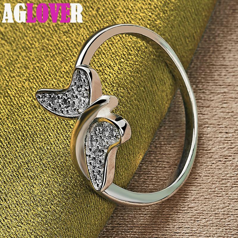 Bague papillon en argent Sterling 925, bijoux en Zircon AAA