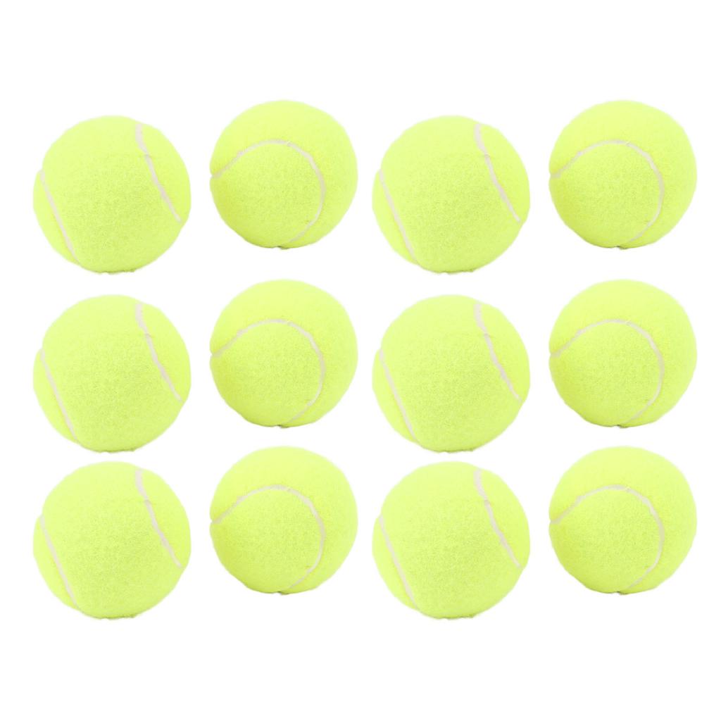 12 Pack Tennis Balls Rubber Felt Pressure Training Tennis Balls Practice Balls with Storage Bag for Beginner Training