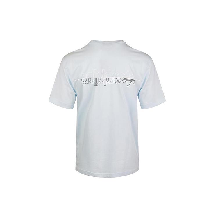 Adidas Originals T Shirts Men's White Crew Neck Moderate Straight Fit FM2286