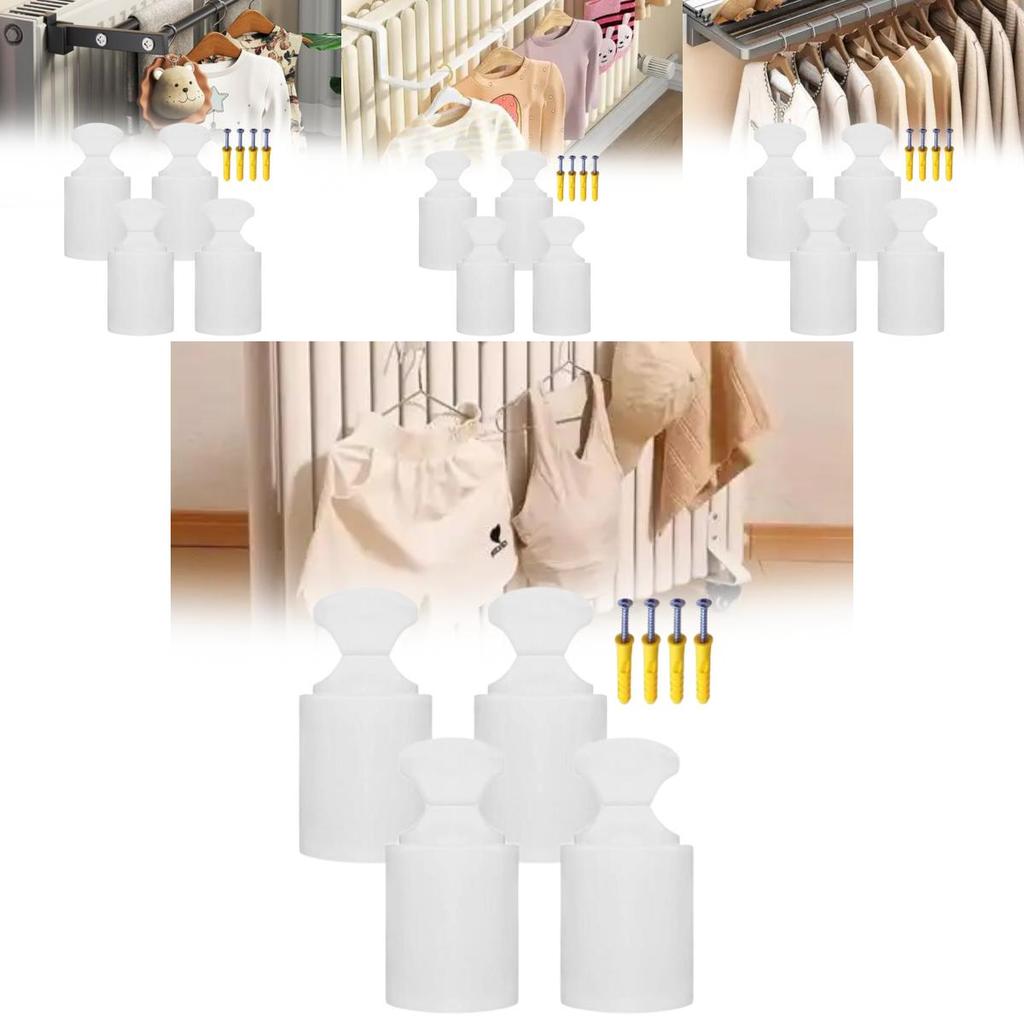 Universal Bathroom Radiator Hook Brackets With Screws For Small Basket Mounting Accessories