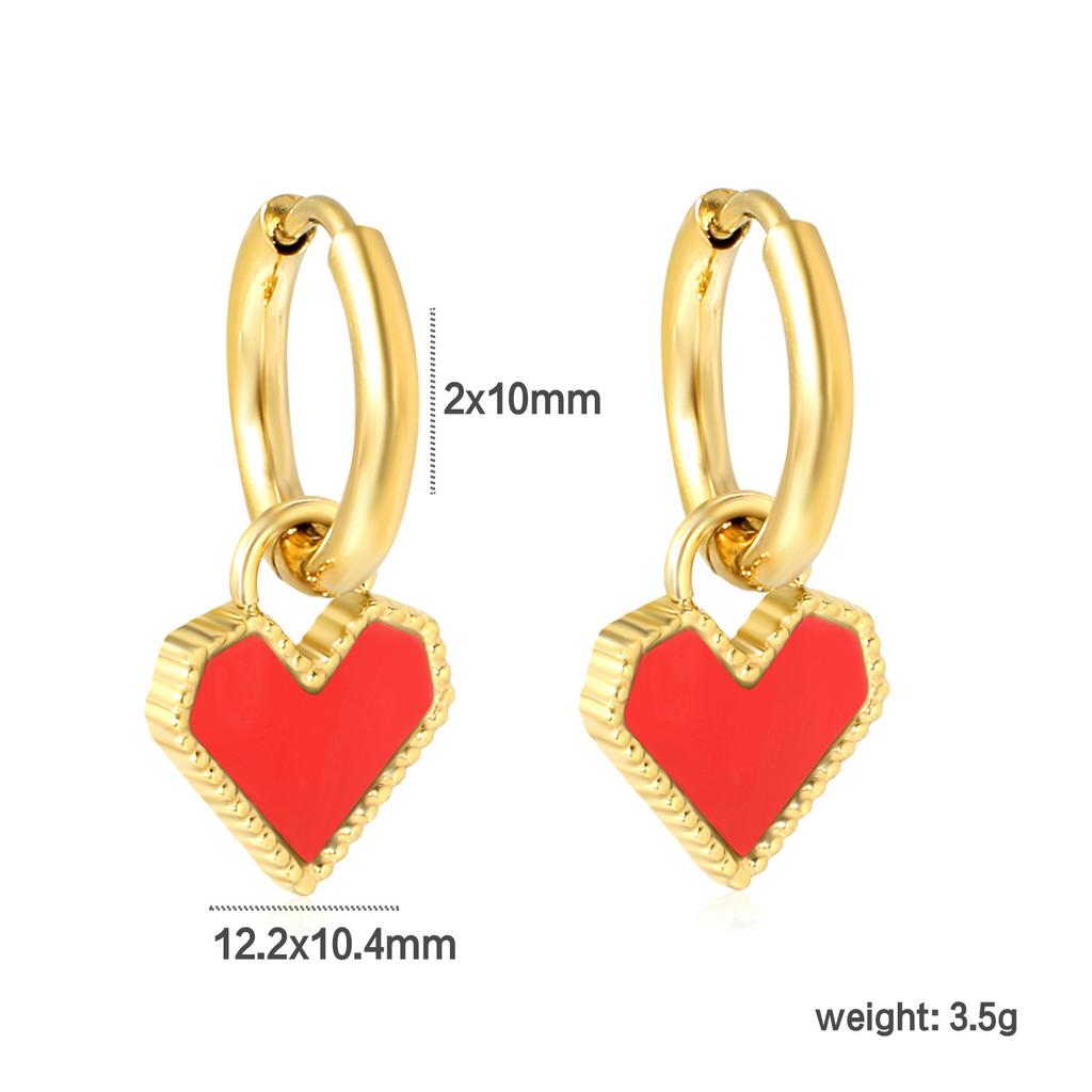 French Light Luxury White Shell Heart Ear Studs Ins Small Elegant Earrings