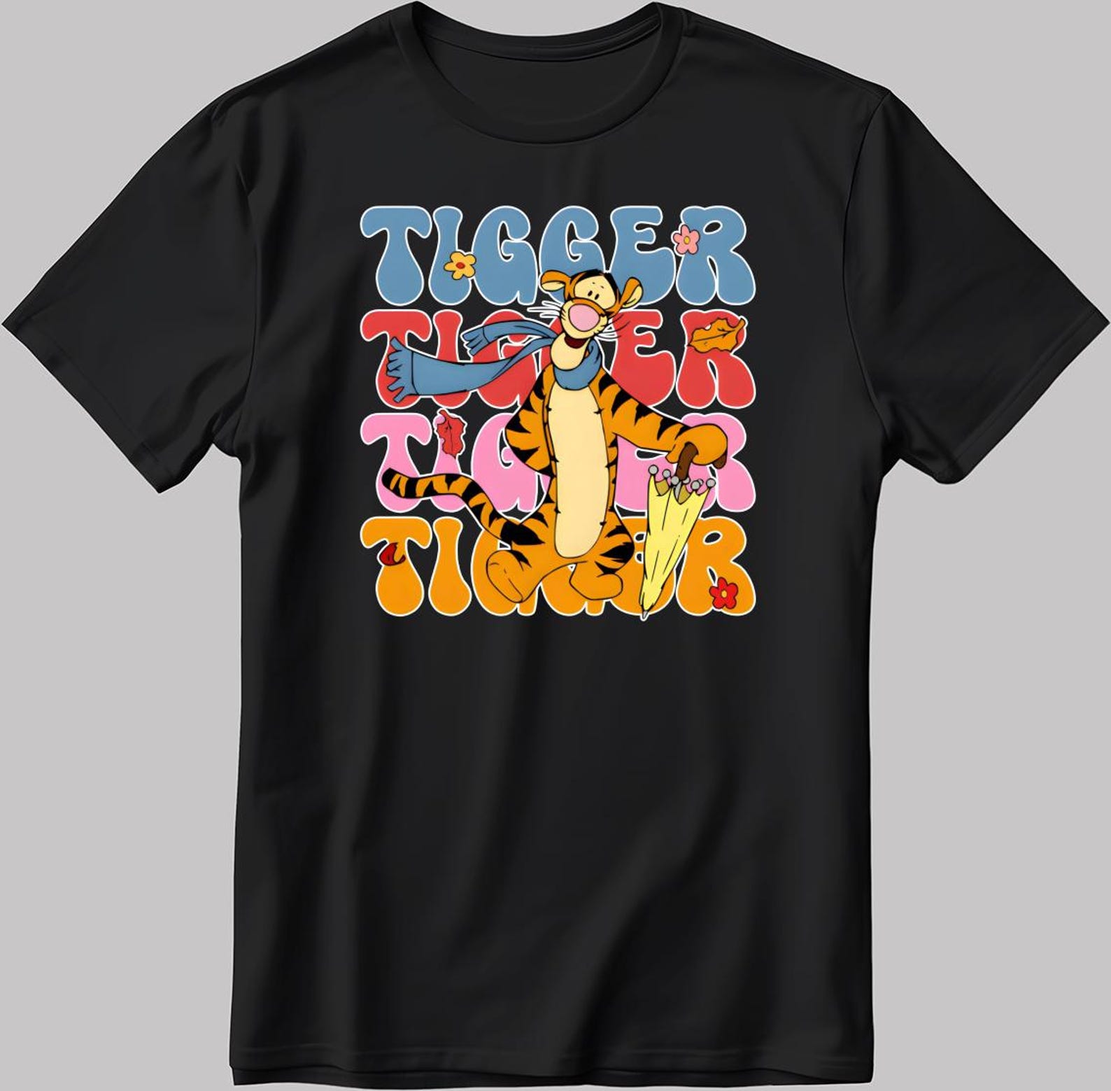 Disney Tigger White-Black Men / Women T-Shirt AB152 S