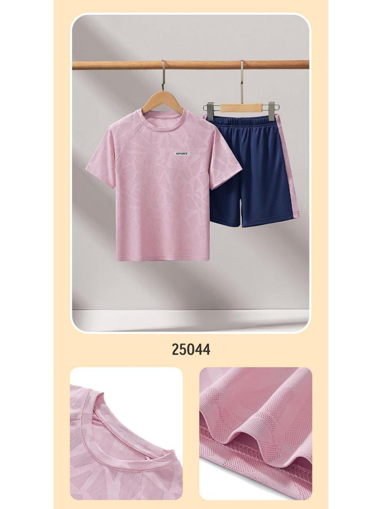 Girls' Quick-Dry Summer Sports Set - Ice-Feel Fabric, Ages 2-5