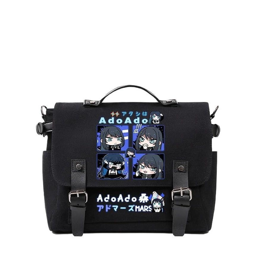Ado goods Sänger Tragetasche Kyogen Handtasche Schulter Doujin Leinwand Idol Inoffiziell (30x25x10cm A) Spielzeuge