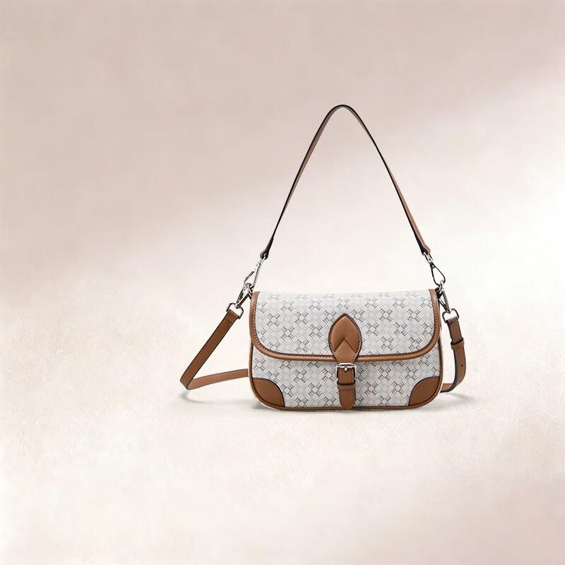 FUFUNI Vintage Pattern Baguette Crossbody Bag