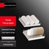 Stainless Steel Pull-Out Cabinet Dish & Plate Rack