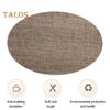 PVC Woven Table Mats Ellipse Solid Color Non-slip Waterproof Wear-resistant Heat-resistant Bowl Pads Drink Cup Coasters for Kitchen Home Bar Dining