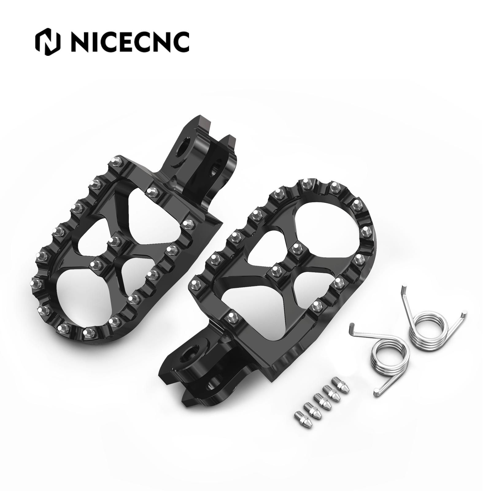 

NICECNC For Suzuki RMZ250 2010-2024 57mm Wide Foot Pegs FootRest Footpegs Rests For Suzuki RMZ450 2008-2024 RMX450Z 2010-2019 чорний