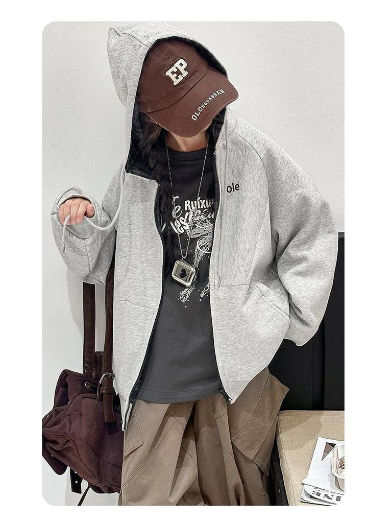 Girls' Reversible Jacket: Spring & Autumn 2025 Hooded Sweatshirt for Medium & Large Children