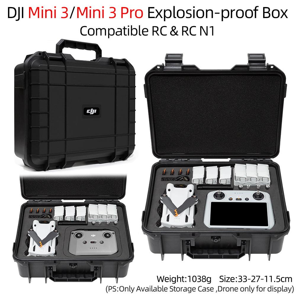 For DJI Mini 3 Case Explosion Proof Case Mini 3 Pro Bag Portable Waterproof Box Hard Shell Large Capacity Accessories Case