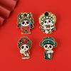 Zinc Zinc Zinc Alloy Cartoon Opera Panda Badge Scarf Buckle Giant Panda Shape Badge  Clothing Accessories