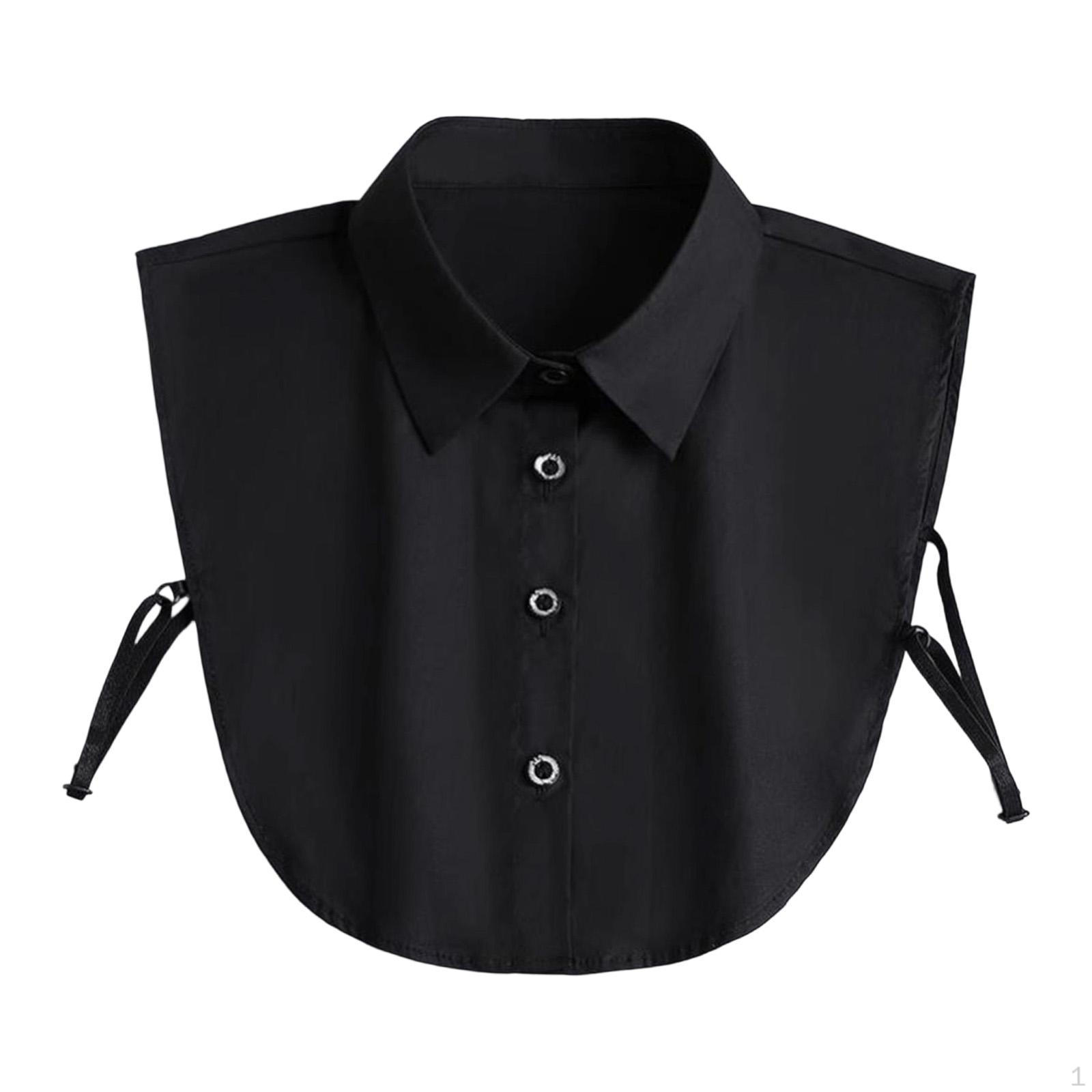 

Women Fake Neck Half Shirt Bib Detachable Dickey Blouse for Lady Girls Outfits