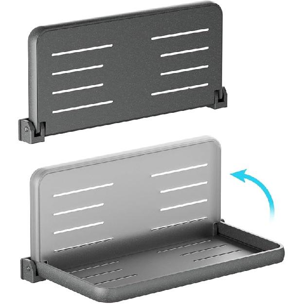 RV Aluminum Foldable Shelf - Wall-Mounted Folding RV Shelves - Compact Camper Trailer Accessories & Space-Saver 12.2X5.5 Inch