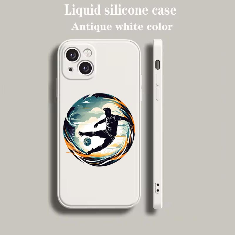 Football Sport Phone Case for iPhone 16 15 14 13 12 Pro Max 11 Pro Max 7 8 Plus XS XR Luxury Silicone Shell Capas Fundas