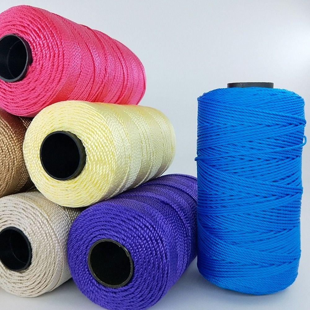 Craft Decorative 1.5mm Ice Cotton Silk Thread 200m Colored Crochet Yarn Crochet Thread Cord Bag Hat Shoes