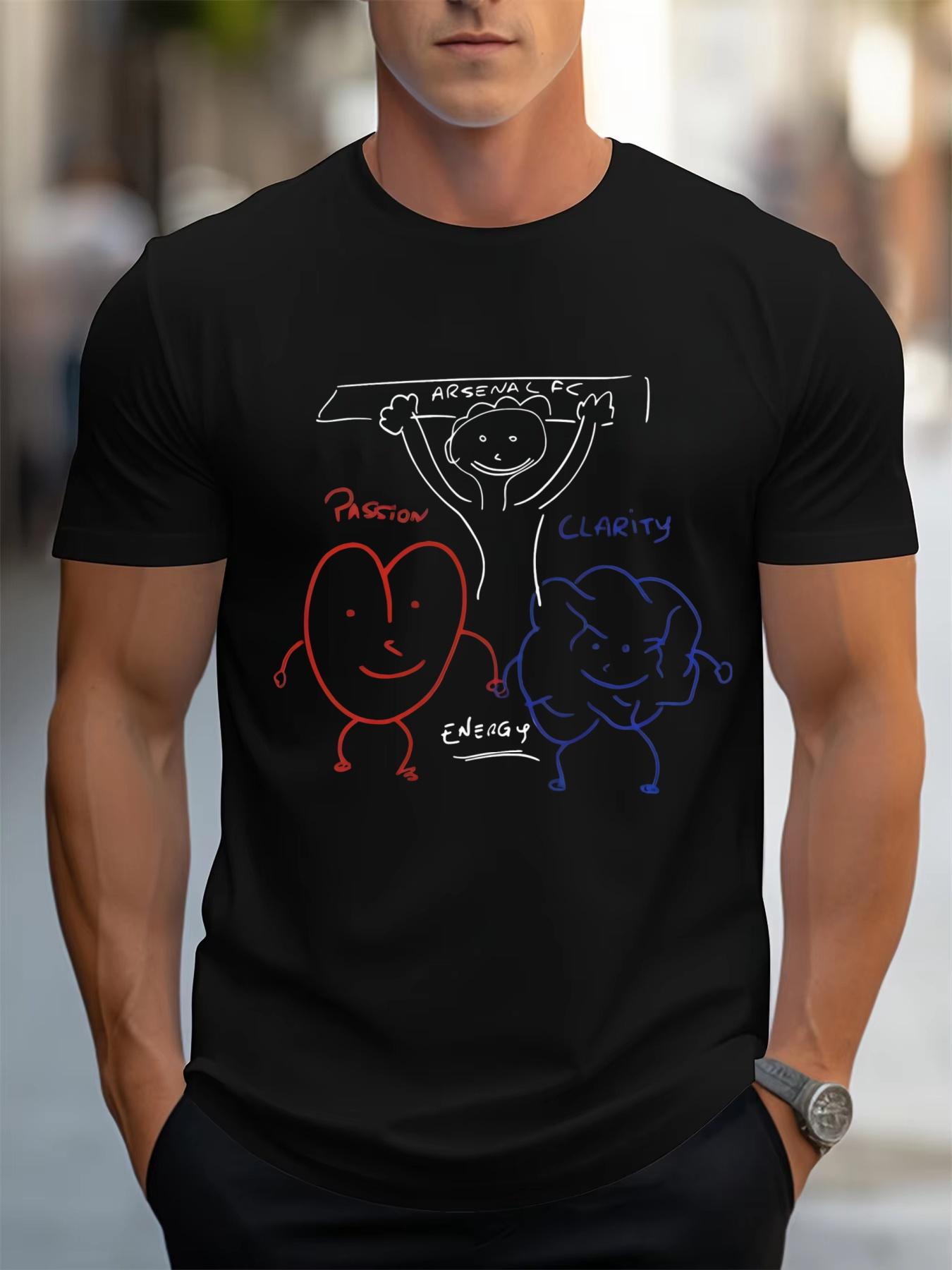 Mikel Arteta PPT humorous print unisex style 100cotton Mens Tshirt passion clarity energy fashion Oversized Womens Tshirt L