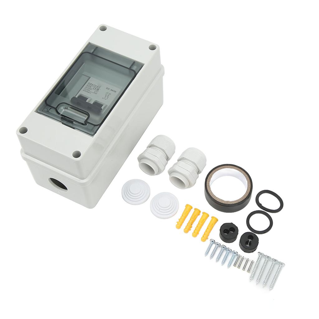 DC Miniature Circuit Breaker 2P 50A 1000V Disconnecting Switch IP65 Waterproof for Solar PV System