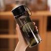 Water bottle simple transparent single-layer plastic cup with tea partition leak-proof sports water cup students will carry rope advertising gift cup