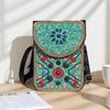 Women's Small Crossbody Cell Phone Bag Boho-Style Colorful Beaded Purse Wallet with Handmade Patterns Lightweight Cell Phone Shoulder Bag for Women