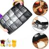 Silicone Ice Cube Trays with Lids Stackable Reusable Ice Cube Molds BPA-Free Ice Cube Maker for Cocktails Whiskey Coffee Iced Tea