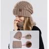 Czapka zimowa szalik damski odporna na zimno ciepła czapka z dzianiny osłona uszu głowa wełniana czapka z rękawami czapka czapka Skullies
